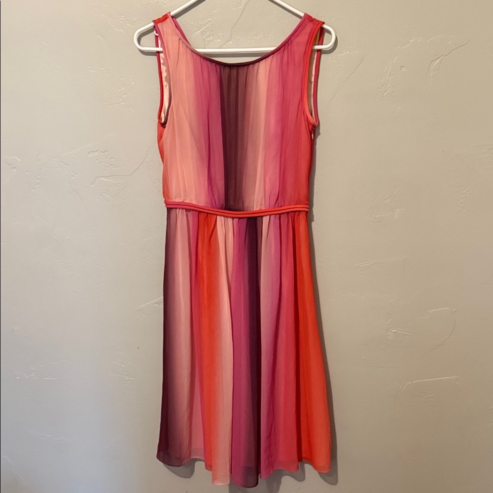 Boden Pink and Coral Sleeveless Dress 4R